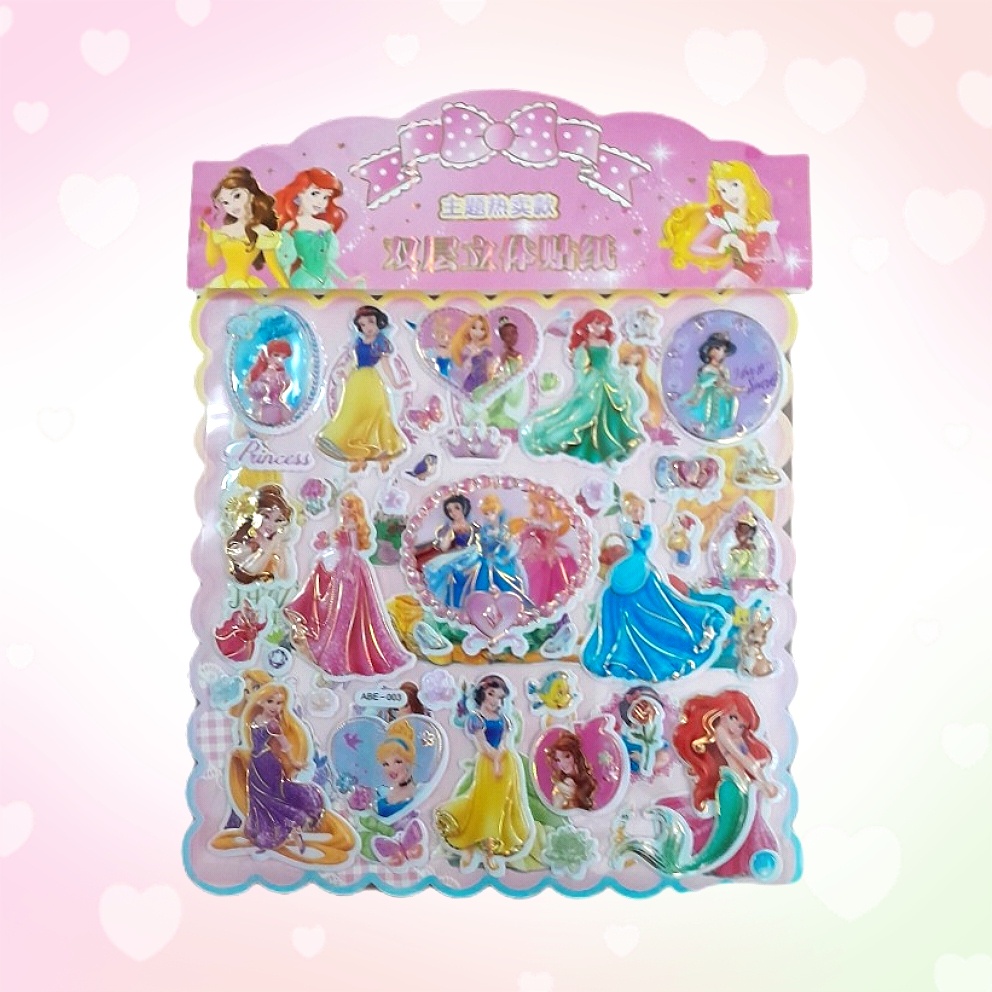 

Tas Sticker Gambar Tempel Stiker Anak Karakter Kartun Disney Princess Isi 2 Lembar