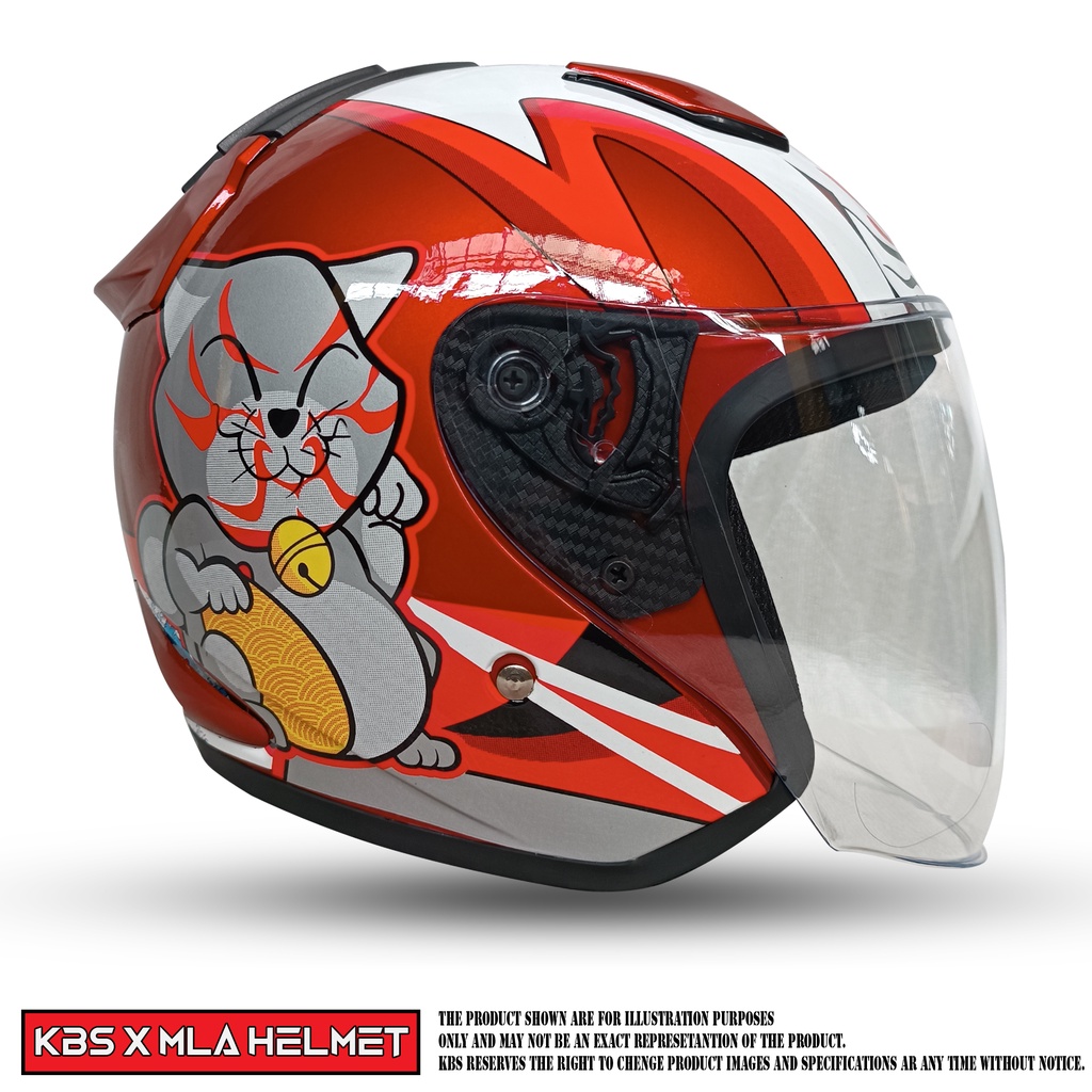 Helm Half Face MLA DJ MARU Motif Solid Kaca Bening Untuk Pria Dan Wanita Dewasa COD