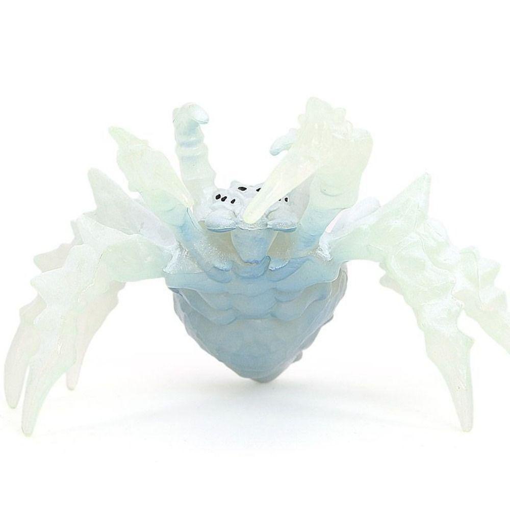 Lanfy Ice Spider Mainan Miniatur Anak Hewan Dunia Hadiah Ulang Tahun Desktop Ornamen Halloween Mainan Rumit