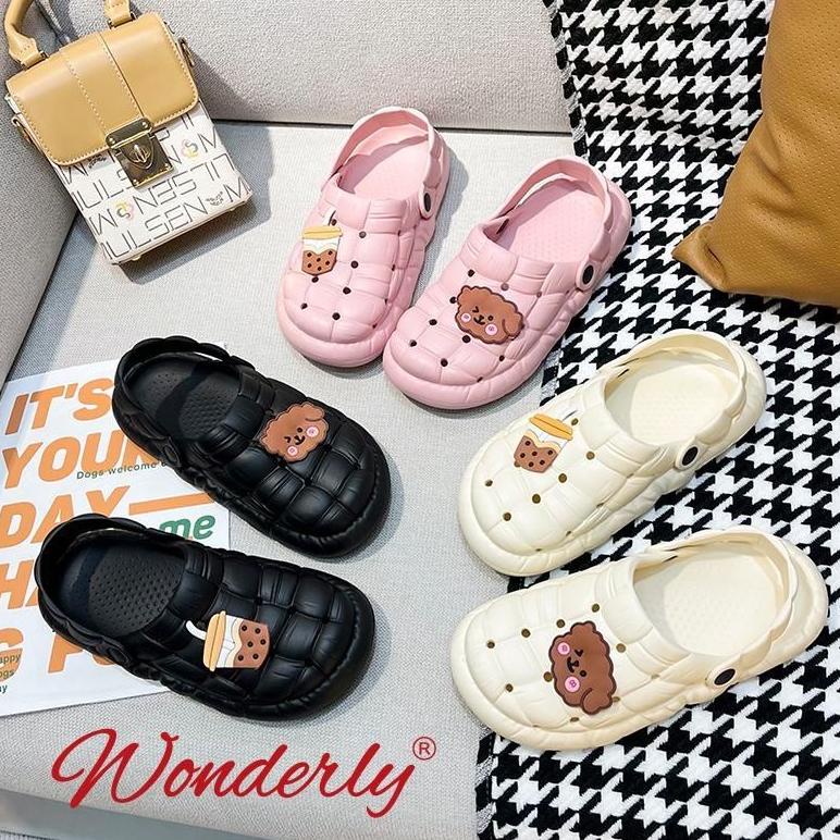 002-WL2 [WONDERLY] Sandal Crocs Wanita Jelly / Sendal Crocs Wanita / Sandal Selop Crocs Rumah Import