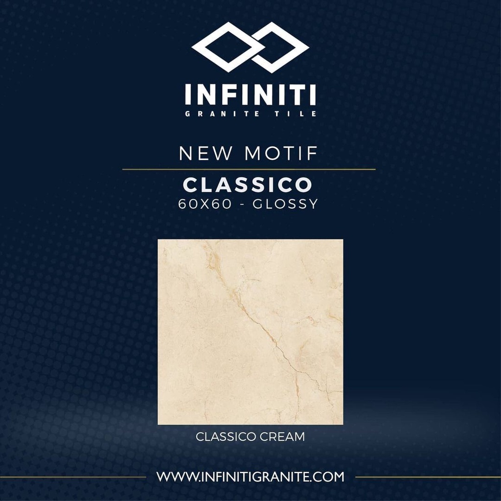 Granite lantai 60x60 CLASSICO CREAM / infiniti / glossy / kw1