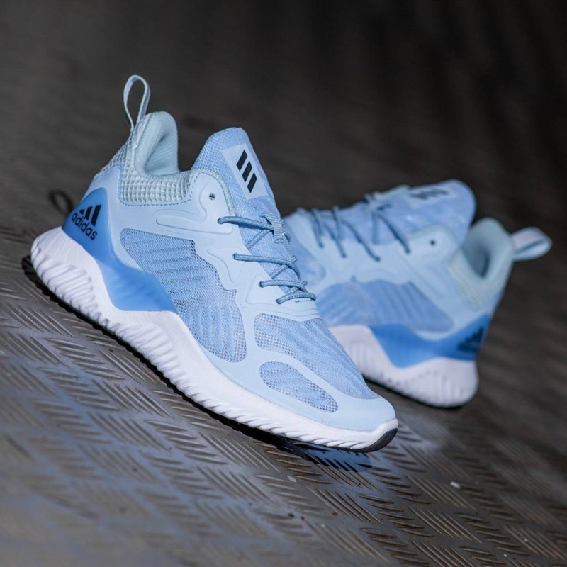 Sepatu sneakers running kids/toddler Adidas alphabounce kids blue white (BNIB)