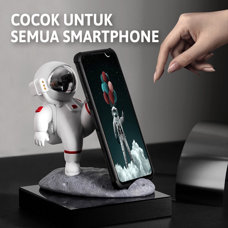 Astronot HP Bracket Kamar Tidur Dekorasi Desktop Kecil Praktis Hadiah Bracket Ponsel