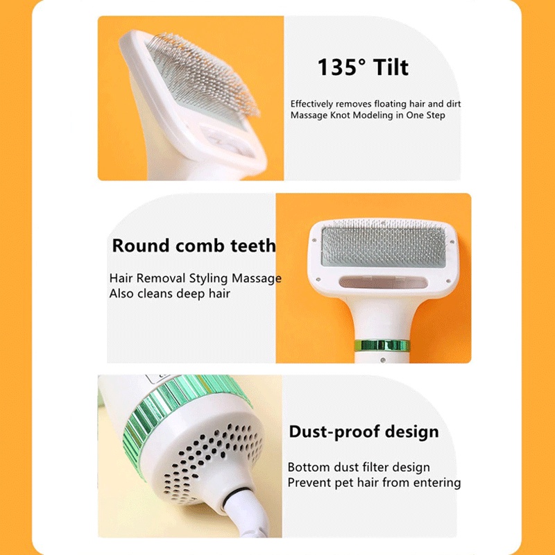 Perfin CWS01/CWS02 Pengering Rambut Anjing Pengering Bulu Kucing Sisir Perawatan Peliharaan Hair Dryer Hewan 2 In 1