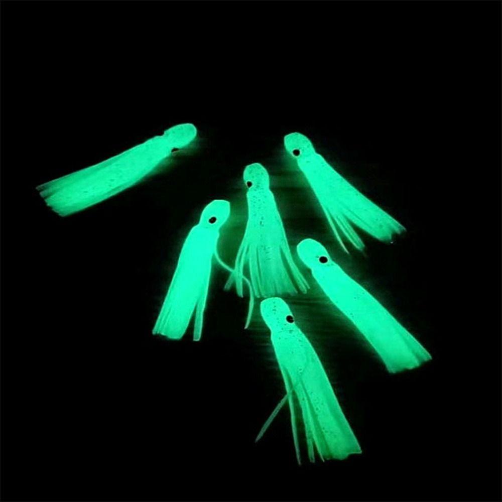 Top 4pcs Umpan Gurita Air Asin Portable Fishing Tackle Night light Four Hook Claw Hooks