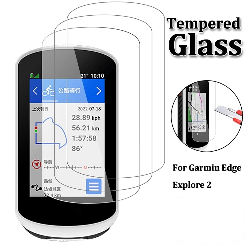 Pelindung Layar Tempered Glass Untuk Garmin Edge Explore 2 GPS / Stopwatch