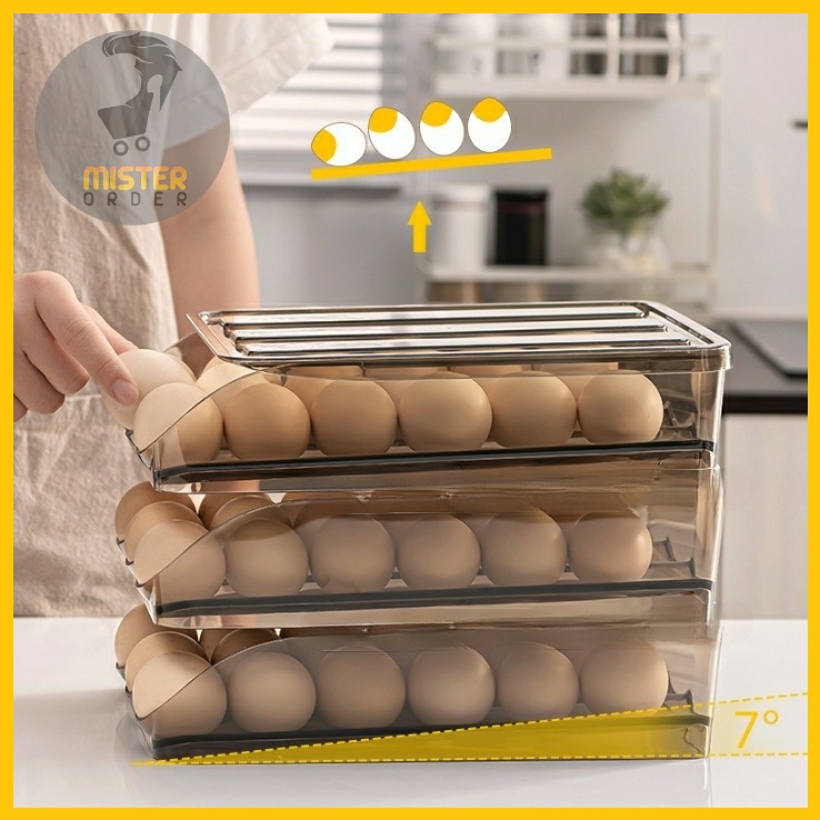 [COD] TEMPAT PENYIMPANAN TELUR 3 TINGKAT - EGG HOLDER - KOTAK TELUR SERBAGUNA