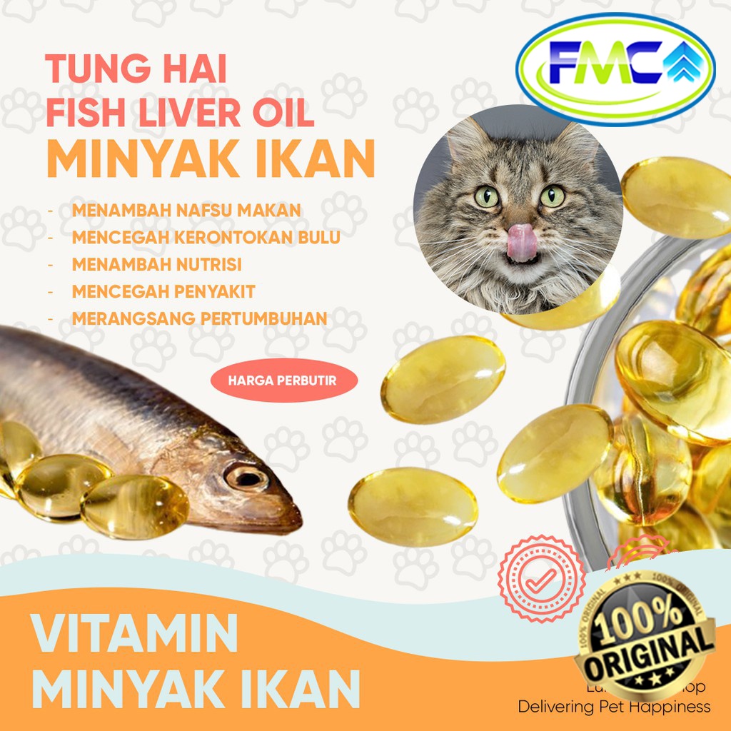 Minyak Ikan Kucing Omega 3 Obat dan Vitamin Hewan Minyak Ikan Salmon Untuk Hewan Anjing Kucing Fish Oil Original