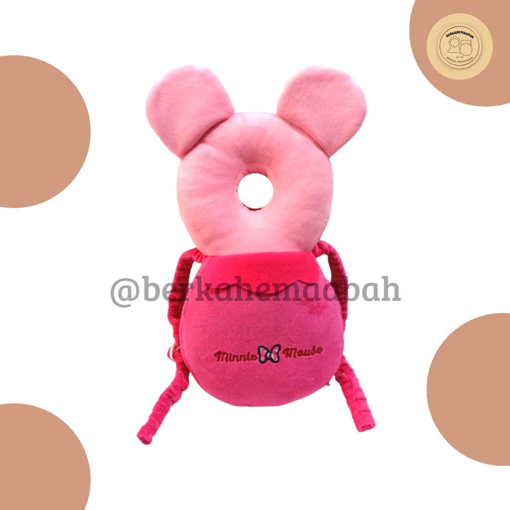 ( FREE STRAP ) Bantal Pelindung Kepala Bayi Disney Minnie Pink | Head Neck Pillow Pad | Pelindung Kepala Bayi