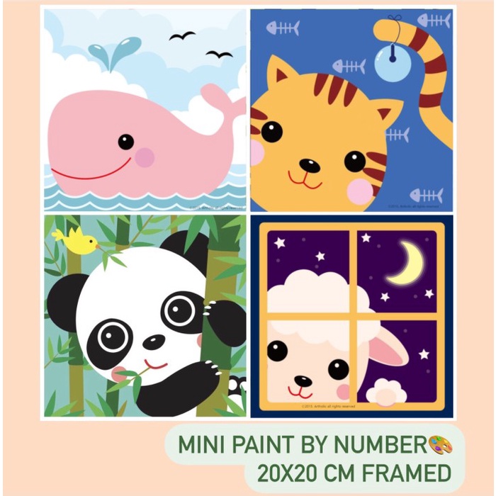 

Bagus Paint By Number Kit 20X20 Cm Painting For Kids Anak Animal Hewan Gilaa!!!