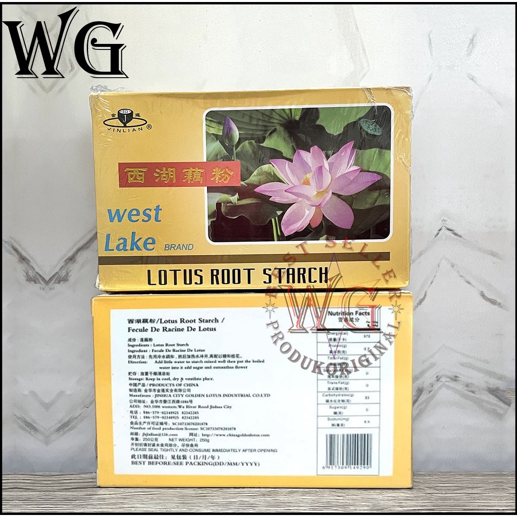 

Akar Teratai Lotus Root Starch West Lake Brand 250 gram Bubuk Tepung