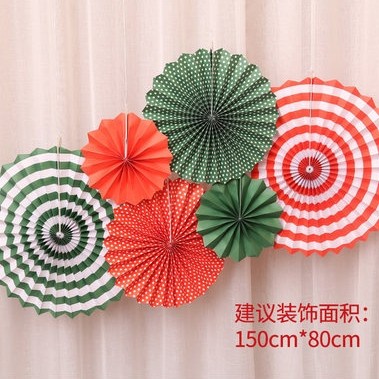 Dekorasi Pesta Paper Fan Set 6 Dekorasi Party Set Merah Putih Hiasan Agustus Natal Ornament Natal Termurah Harga Grosir Termurah