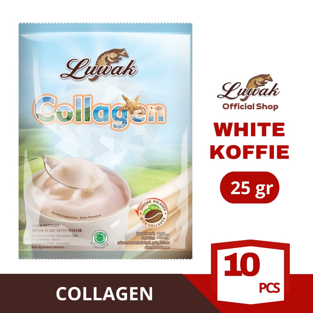 

Kopi Luwak White Koffie Collagen Renceng 10x25gr