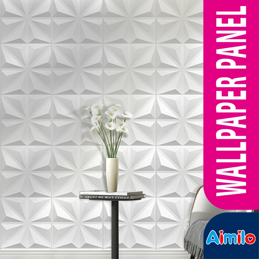 WALL PANEL 3D PVC WALLPANEL WALLPAPER DINDING / WALL PANNEL 50X50CM dan 30X30CM