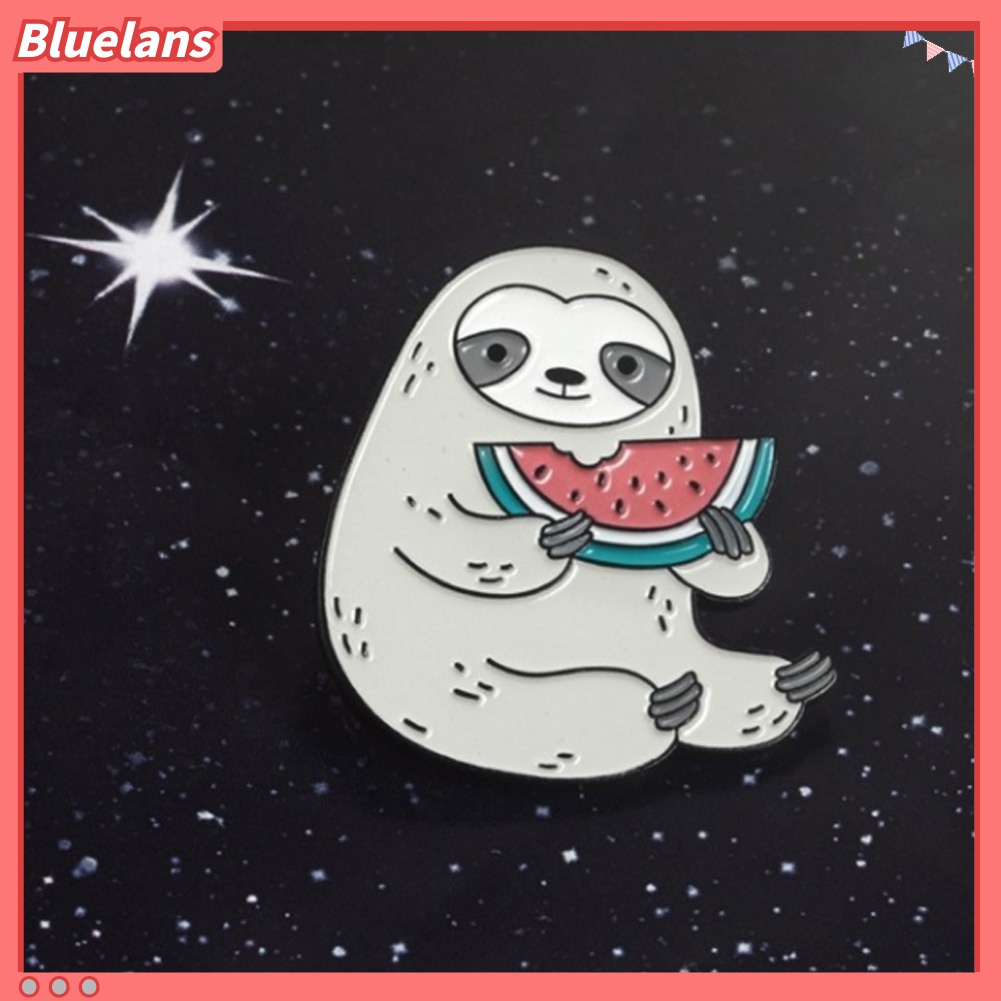 Bros Pin Enamel Bentuk Kartun Kungkang Makan Semangka Untuk Unisex