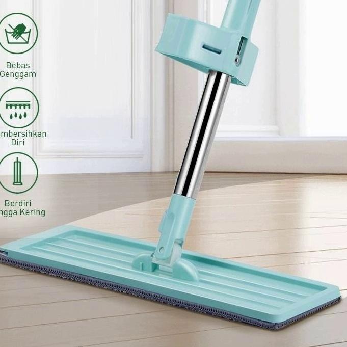 ↑❂❉ [DAPAT 2 KAIN MOP] Alat Pel Lantai Tarik Microfiber Ultra Mop / Lap Pel / Alat Pel Praktis / Mop