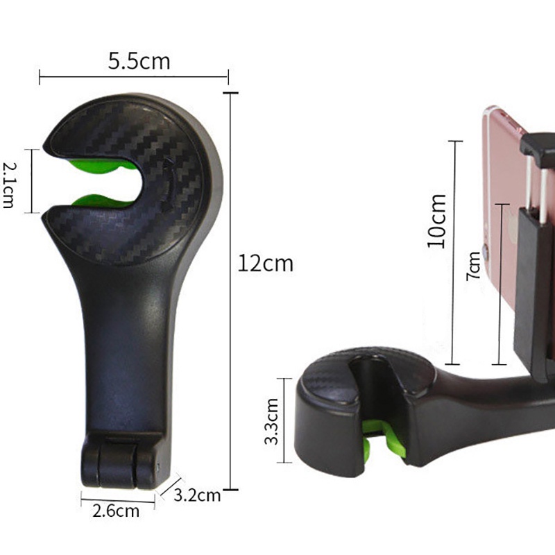 2in1 Kait Gantungan Taskantong Belanjaan Untuk Belakang Sandaran Kepala Jok Mobil