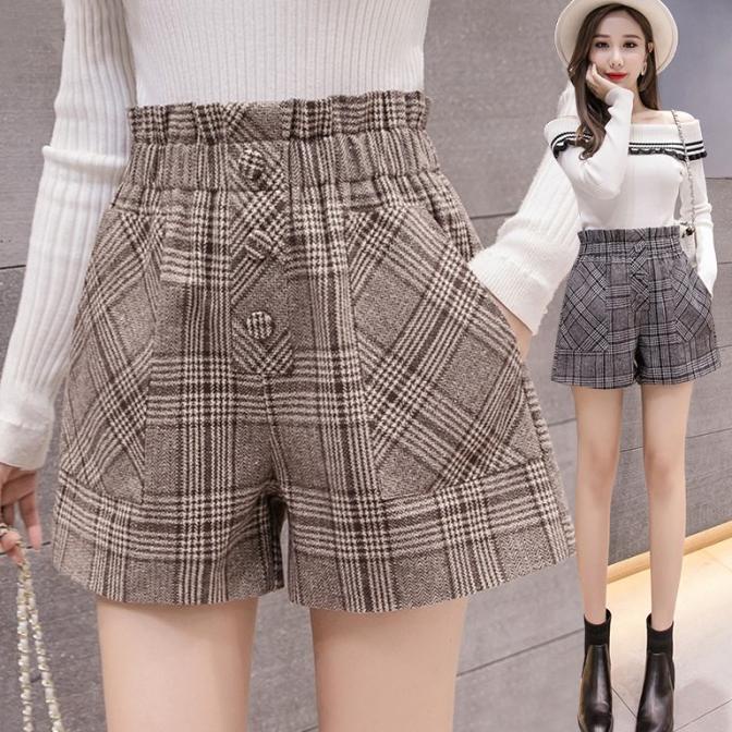 (311)Banding Tweed Short Pants/Korean Short Pants/Celana Pendek Termurah