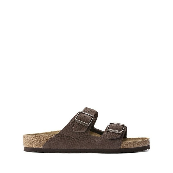 BIRKENSTOCK SANDAL PRIA ORIGINAL Arizona Nubuck Leather Sandals BROWN