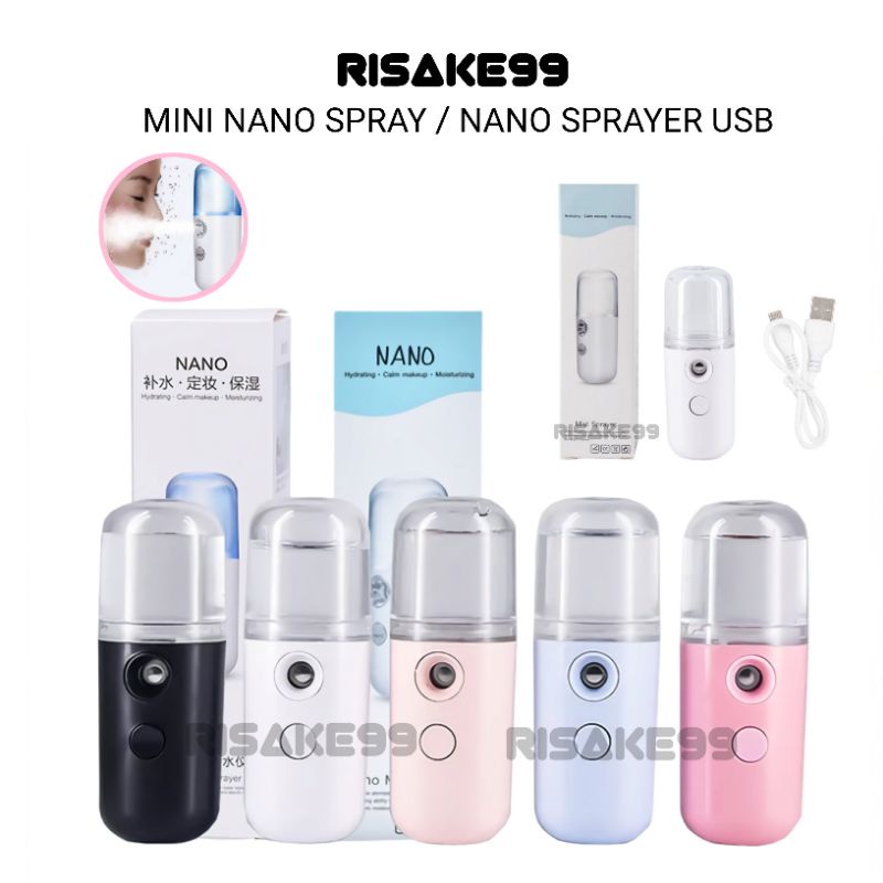 Nano Spray Portable Mini Usb Mist Sprayer Pelembab Wajah Perawatan Wajah Penyemport Wajah Nano Sprai