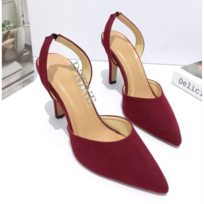 SINTA SH 24 Sepatu Wanita heels pumps 9cm suede