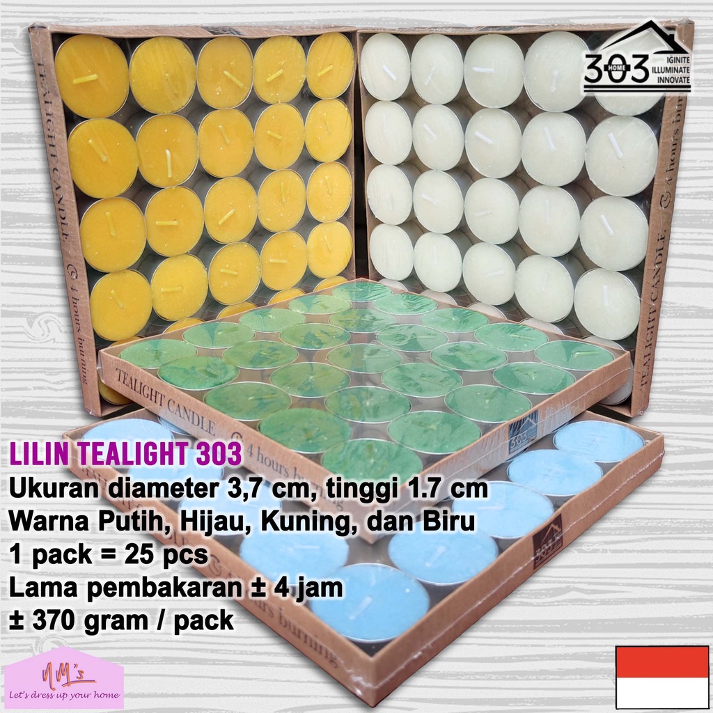 Jual Lilin hias mini tealight candle bulat kecil tanpa aroma dekorasi