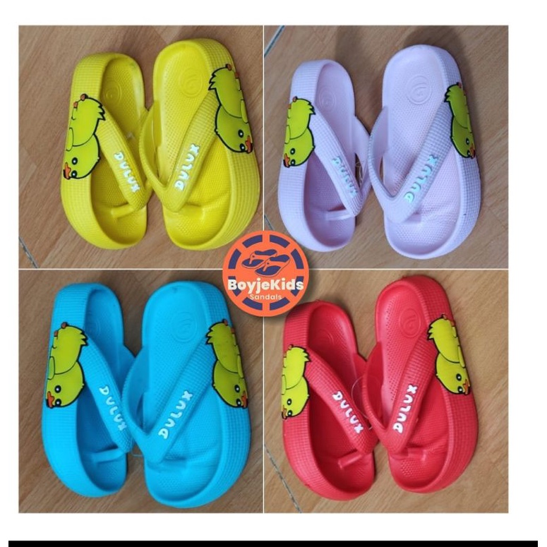 sandal jepit anak perempuan karakter bebek/panda size 24-29-1