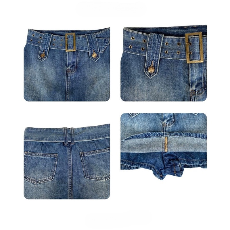 Rok wanita kekinian rok pendek rok korean style cewek seksi hot rok skirt mini jeans denim ootd