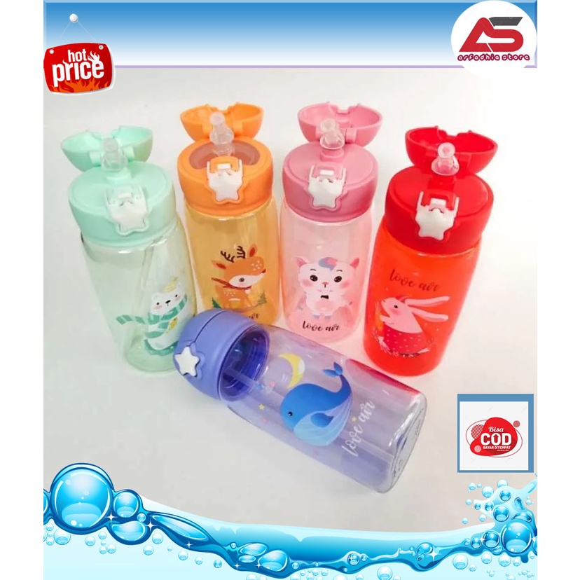 Botol Anak Sedotan Karakter Lucu 500ml
