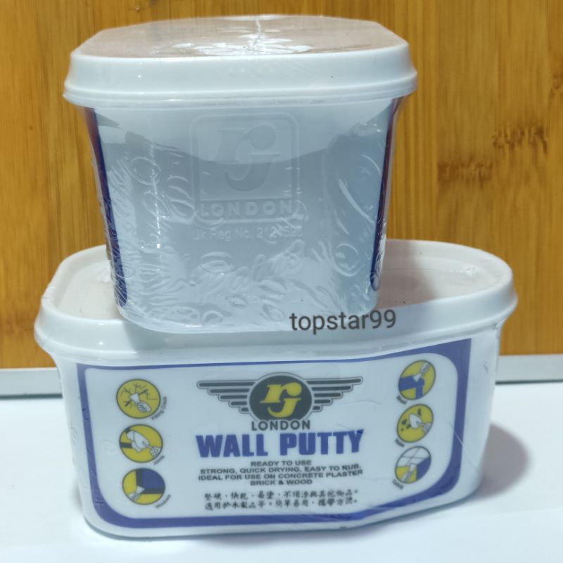 Dempul RJ London Wall Putty 0.5kg /500 gram Dempul Motor Mobil Sepeda Tembok Plamir Kayu Asbes gypsum bata Dll