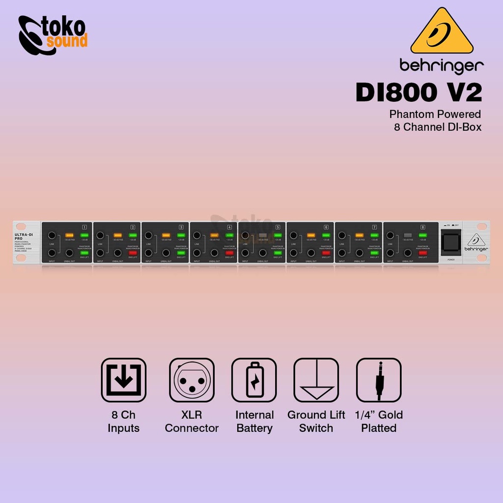Behringer Di800 V2 8 Channel Active Instrument Direct Box