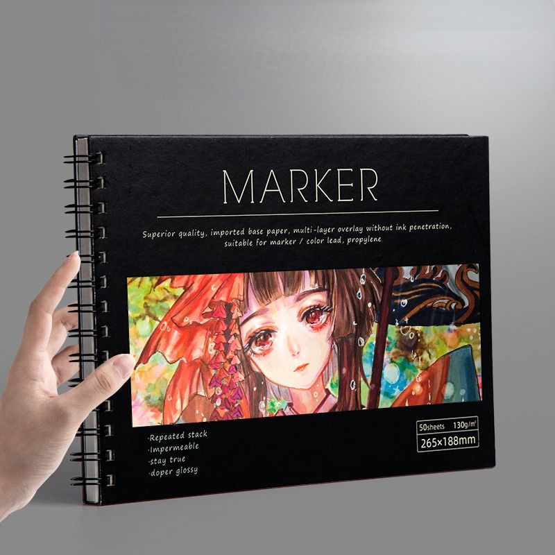 50 Sheets Marker Pad No Penetration Paper A4 Hardcover Sketchbook Untuk Copic Dan Promarker