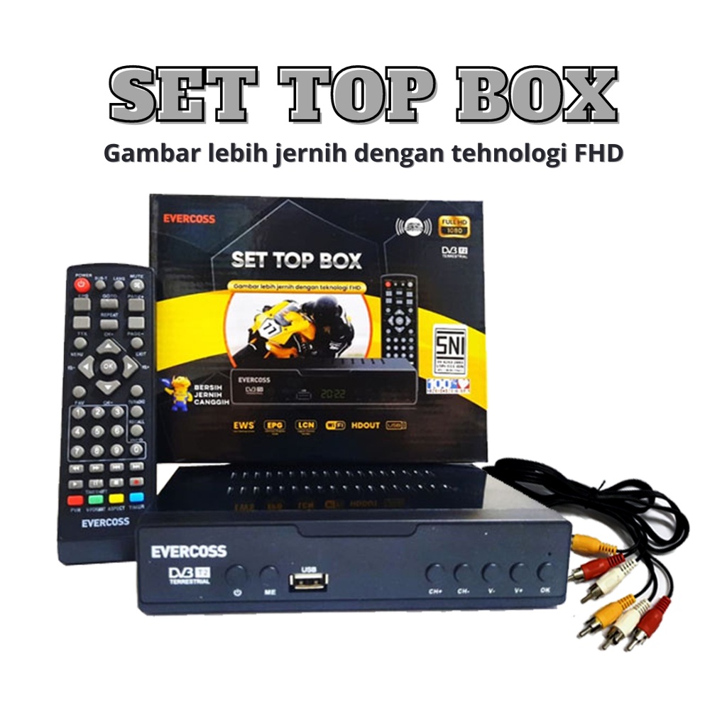 Evercoss STB Set Top Box Max Digital TV Receiver Full HD - STB