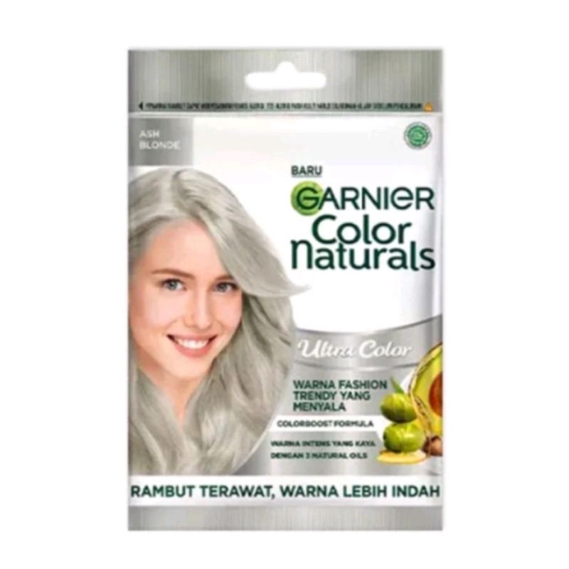 Garnier cat rambut sachet ash blonde