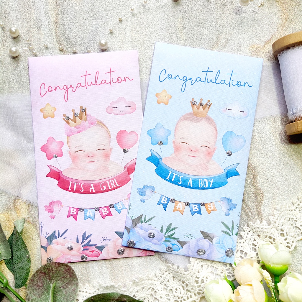 

Angpao Baby born bayi Spesial custom nama amplop bisa tulis nama ganti text wishes Envelope hongpao