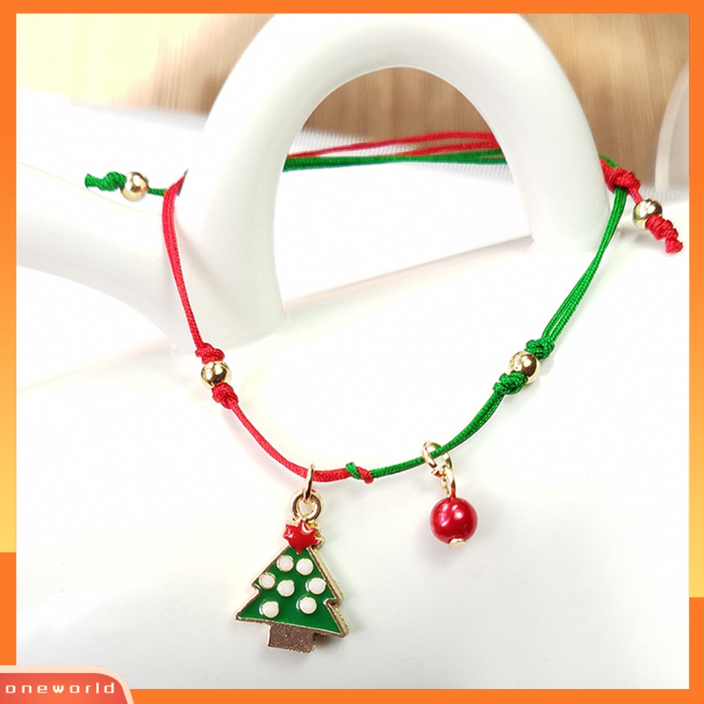 |Oneor Buku Literatur Dalam Bahasa Mandarin| Gelang Rajut Tangan Desain Pohon Natal Santa Claus Rusa Snowflake Untuk Unisex