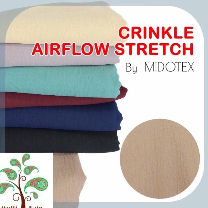 Multi Kain crinkle CEY air flow stretch MIDOTEX airflow crinkel cringk