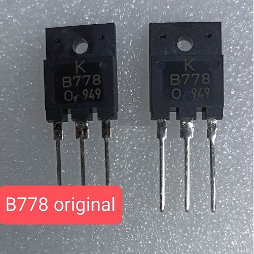 TRANSISTOR B778 ORIGINAL ORI B 778 ASLI TR K B 778 SILICONE AMPLIFIER POWER PNP 120V 10A