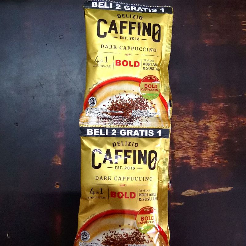 

Caffino Dark Cappuccino Bold 4 in 1 Renceng 10 sachet 25 gr