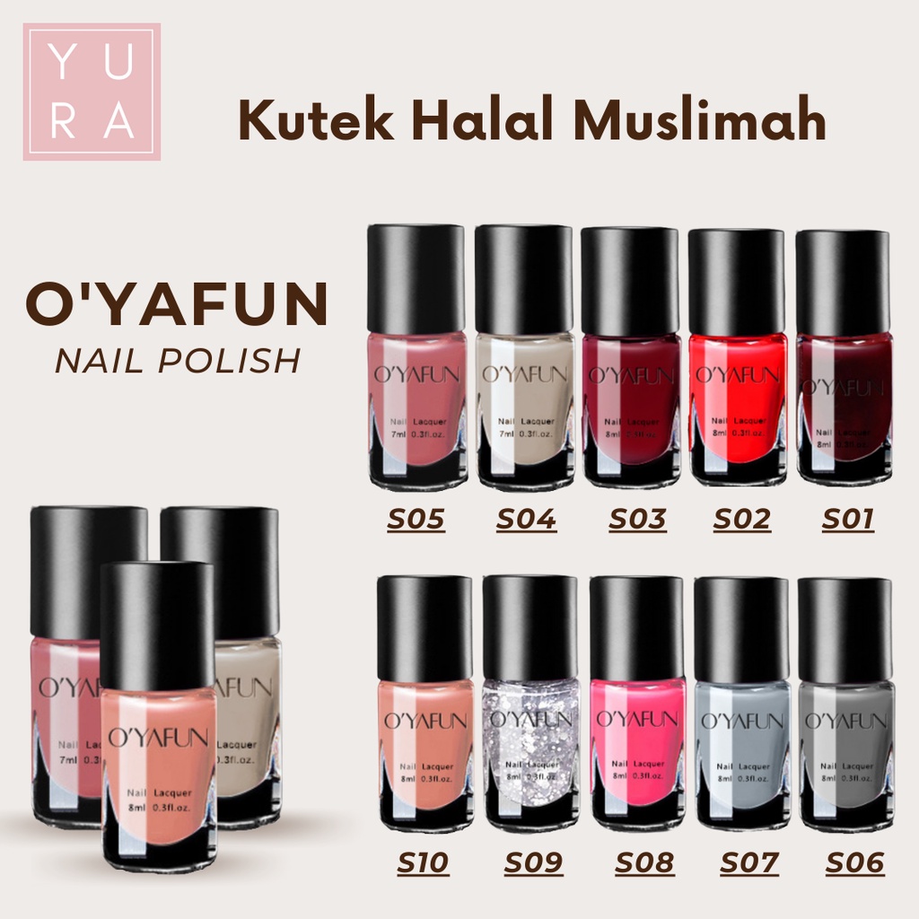 Kutek HALAL Muslimah Kutek Peel Off Water Base / Cat kuku Halal / 40 Warna