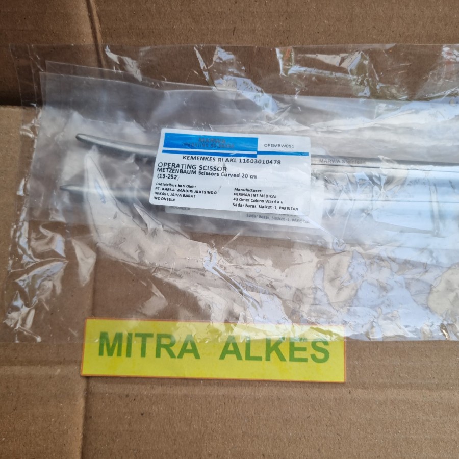 Metzenbaum Scissors Lurus - Bengkok 20 cm. Gunting Jaringan 20cm.