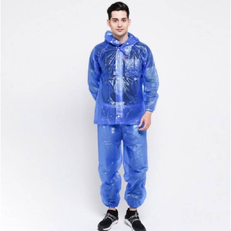 Jas Hujan Jaket Celana Raincoat Transparan Bening Plevia Diamond 700