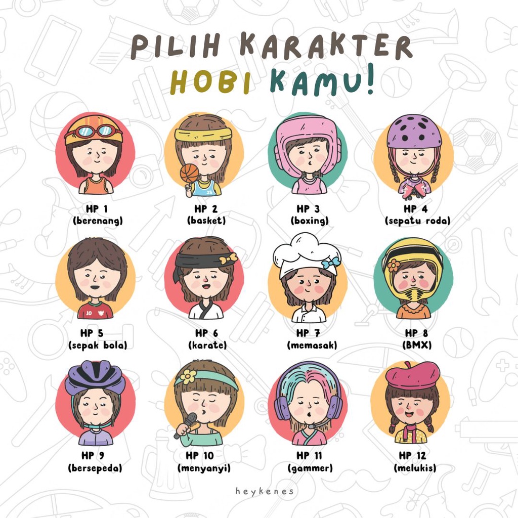 Heykenes Kaos Anak Custom Hobi 30s