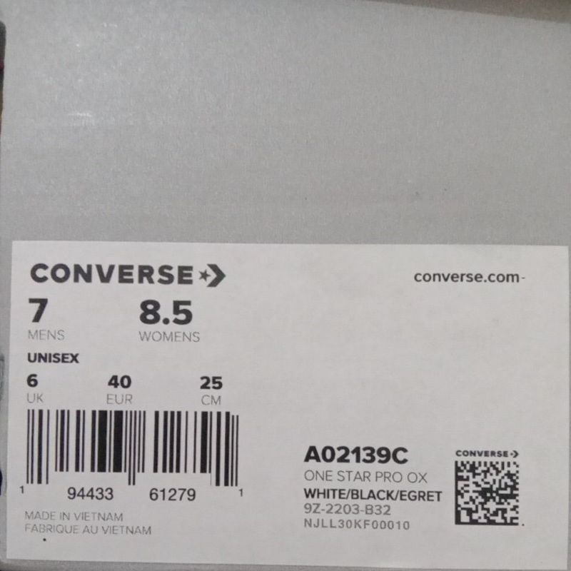 sepatu Converse one star pro ox A02139C