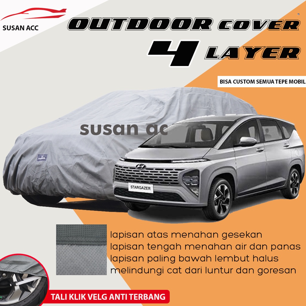 hyundai stargazer Body Cover Mobil hyundai Sarung Mobil hyundai stargazer/stargazer/hyundai accent/hyundai atos/hyundai atoz/hyundai matrix/hyundai avega/hyundai getz/hyundai tarjet/hyundai creta/hyundai excel/hyundai excel 3/avanza/xenia/calya/sigra/hrv