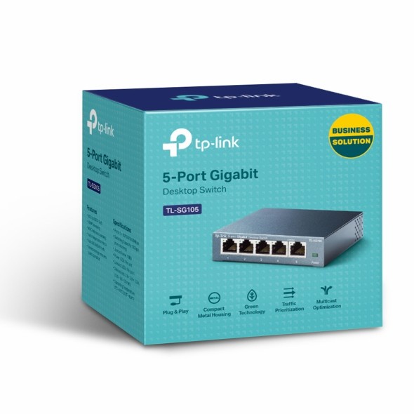 Switch Tplink Tl-Sg105 5 Port Gigabit Metal Mini, Sg105