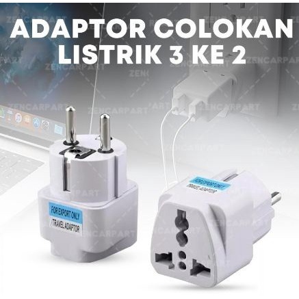 Adaptor Over Steker Kaki 3 Ke Kaki 2 Colokan Sambungan Listrik Multi