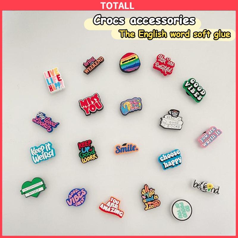 COD Charms Sepatu Motivasional Phrases jibbitz crocs Untuk Aksesoris Pesta Anak Lucu-Totall