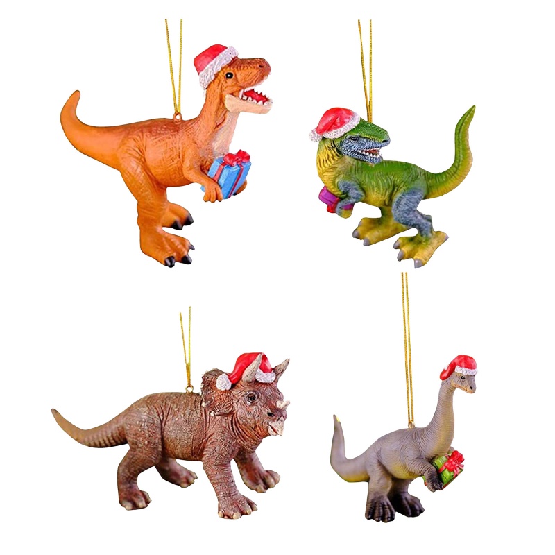 Ornamen Gantung Bentuk Dinosaurus Untuk Dekorasi Pohon Natal 2023