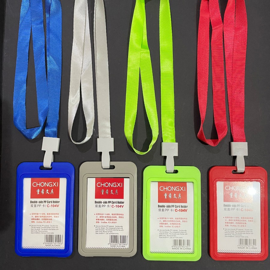 

Casing ID Card Holder Tempat Nametag name tag Lanyard Tempat ID Plastik Chongxi set dengan tali
